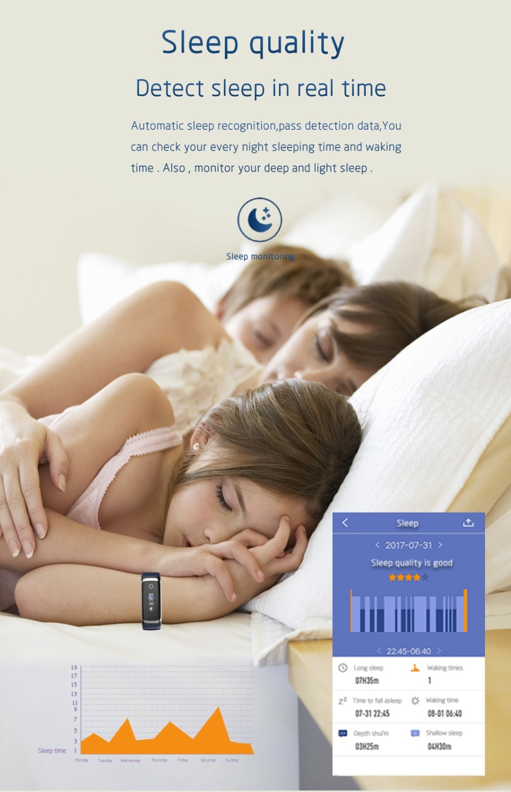 Smart Wristband with Sleep Tracker