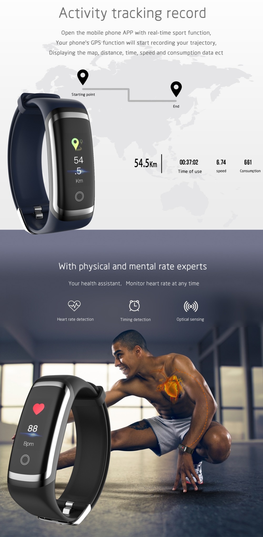 Smart Wristband with Sleep Tracker