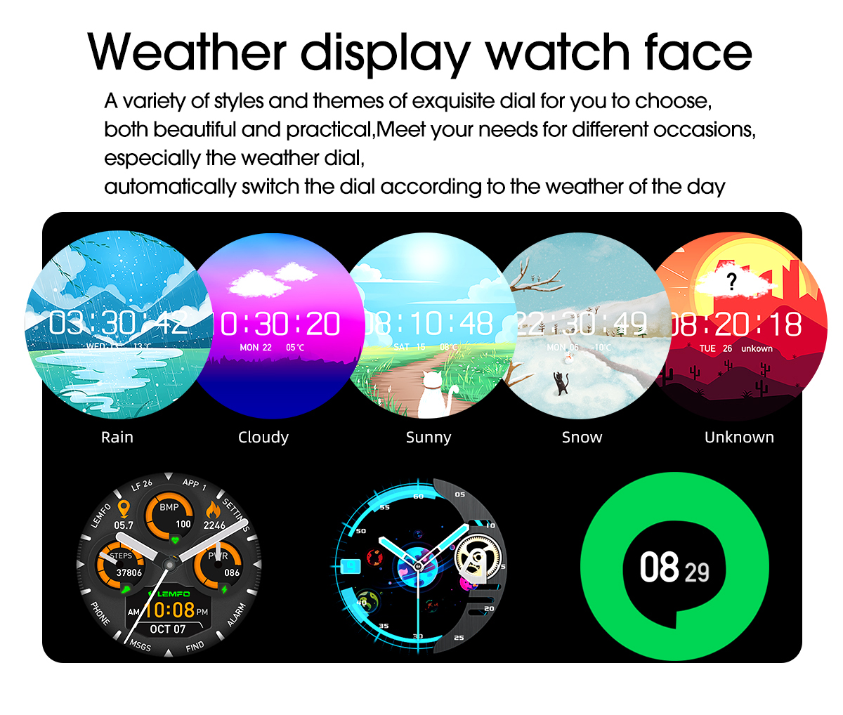 Men's Smart Watch with Round HD Touch Screen