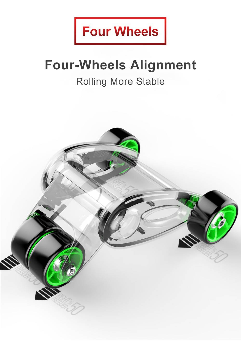 Four-Wheeled Roller for Abdominal Exercise