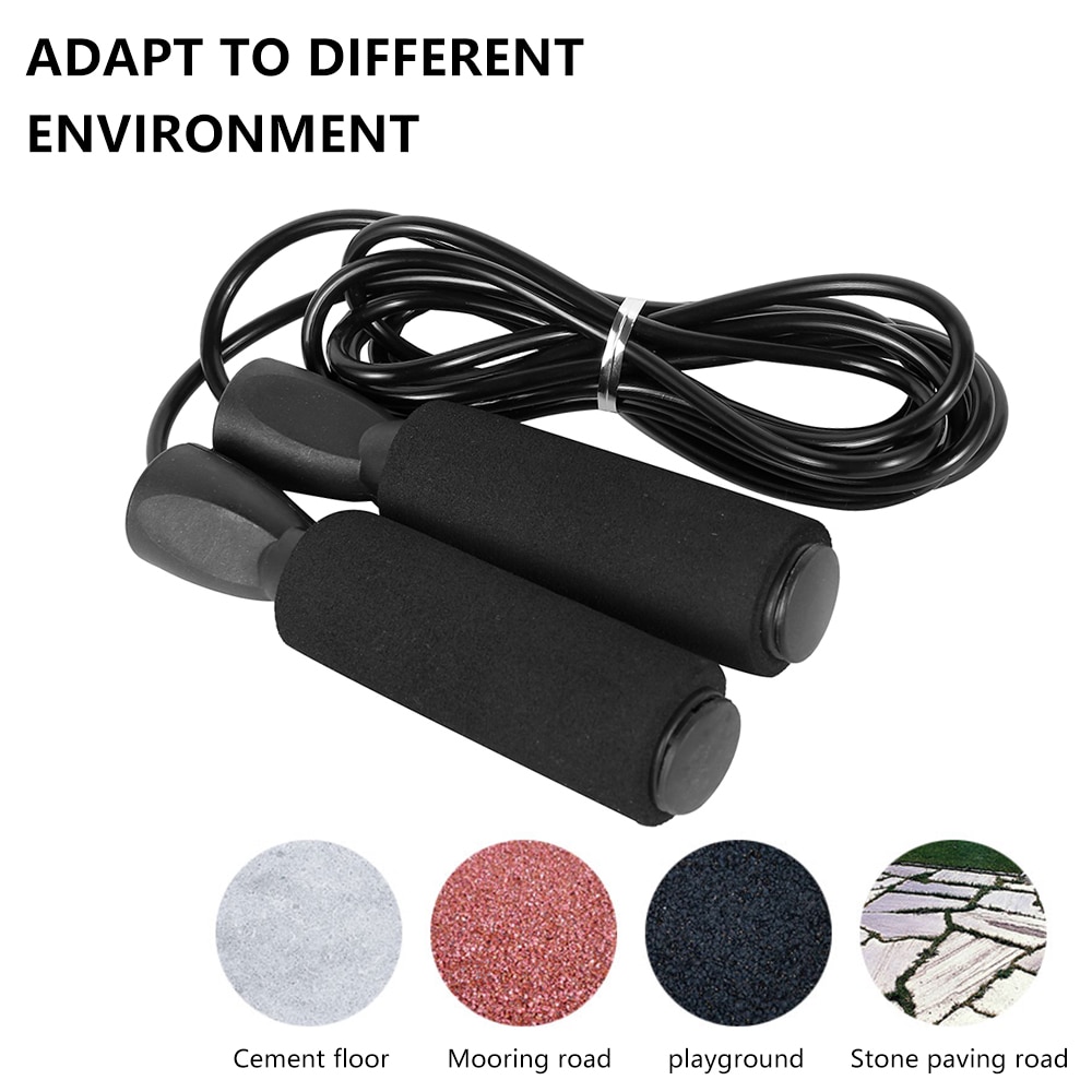 Comfortbale Non-Slip Black Colored Jump Rope