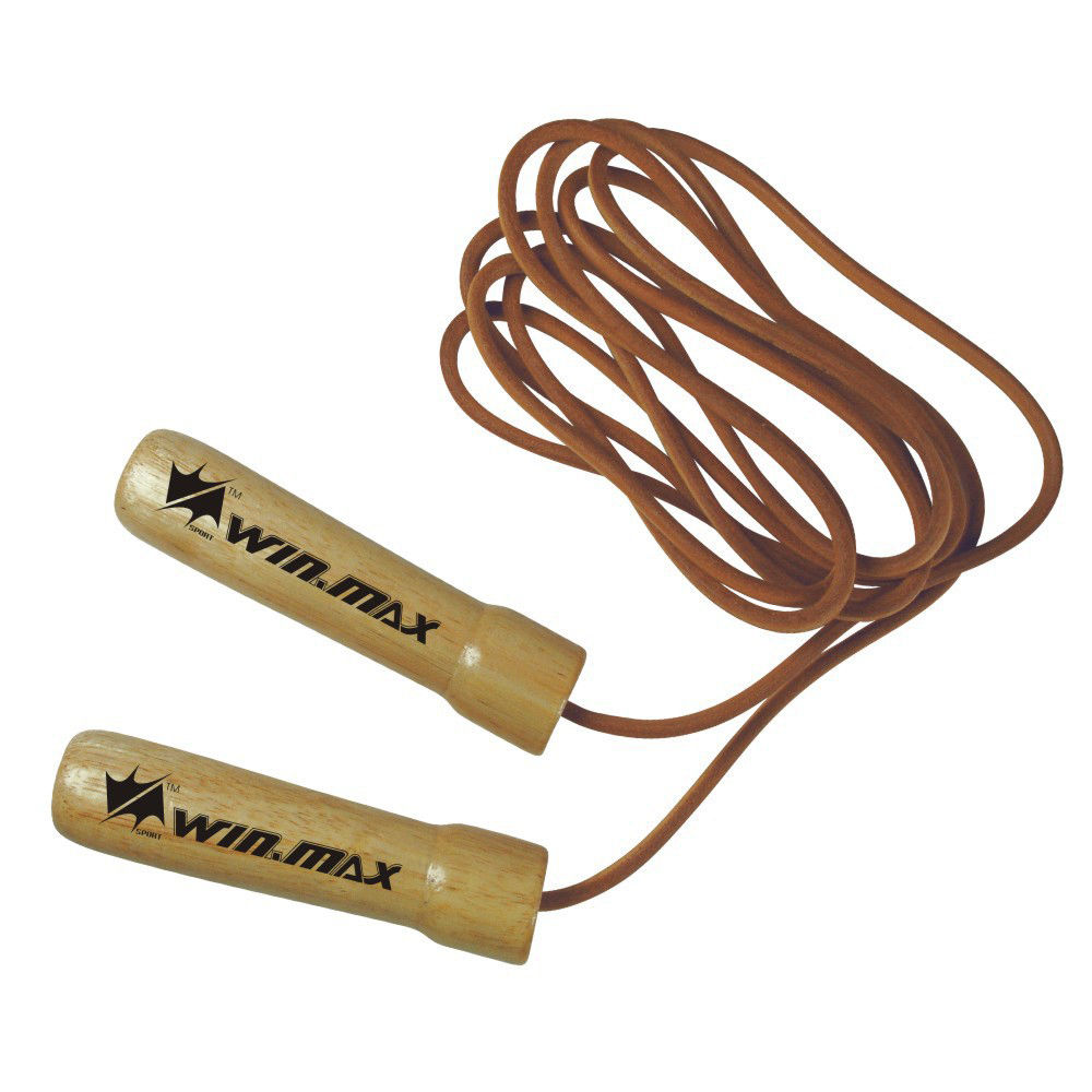 Wooden Handles Leather Jump Rope